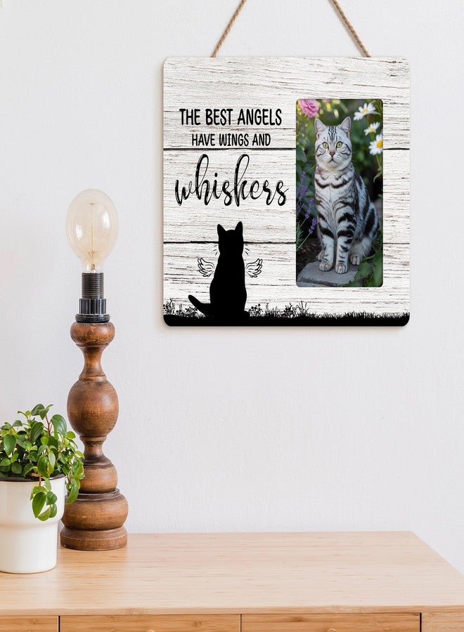 HODODAN Cat Memorial Gifts for Loss of Cat, Pet Sympathy Gift Wooden Picture Frames, 4x6 inch Photo - Image 5