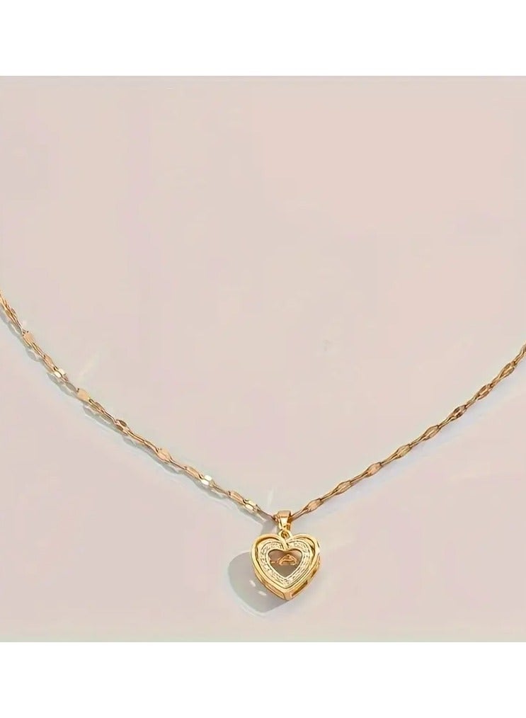 Home Clearance Sale Elegant Heart-Shaped Crystal Zirconia Pendant Lip Chain Fashionable Exquisite Women'S Necklace - Image 2