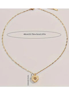 Home Clearance Sale Elegant Heart-Shaped Crystal Zirconia Pendant Lip Chain Fashionable Exquisite Women'S Necklace  - Image 3