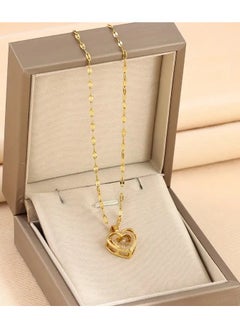 Home Clearance Sale Elegant Heart-Shaped Crystal Zirconia Pendant Lip Chain Fashionable Exquisite Women'S Necklace  - Image 4