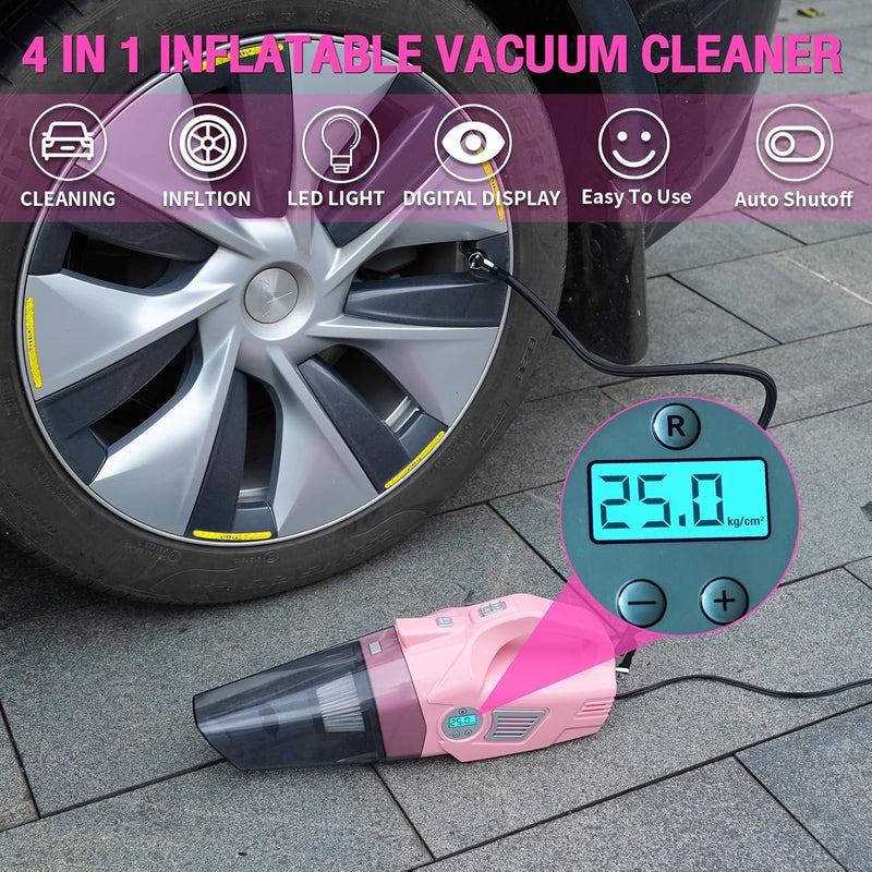 Vioview Roadside Emergency Car Safety Kit with 4-in-1 Inflatable Vacuum Cleaner and Accessories - Image 2