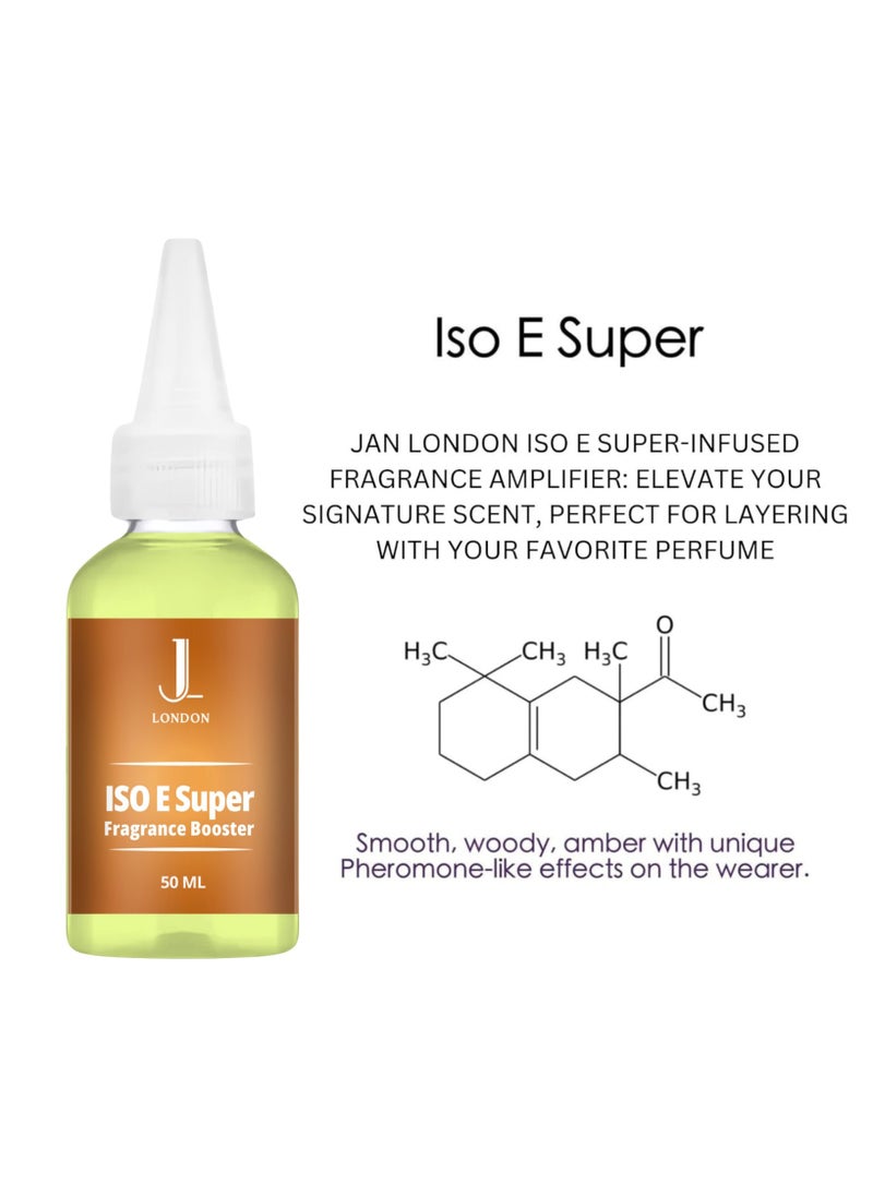 JAN LONDON - JAN LONDON Iso E Super Infused Fragrance Booster,Long Lasting Perfume Enhancer,Subtle Aroma Intensifier, Fragrance Fixative, Aromatic Chemistry Amplifier, Perfumery Ingredient for Custom Scents 50ml - Image 1