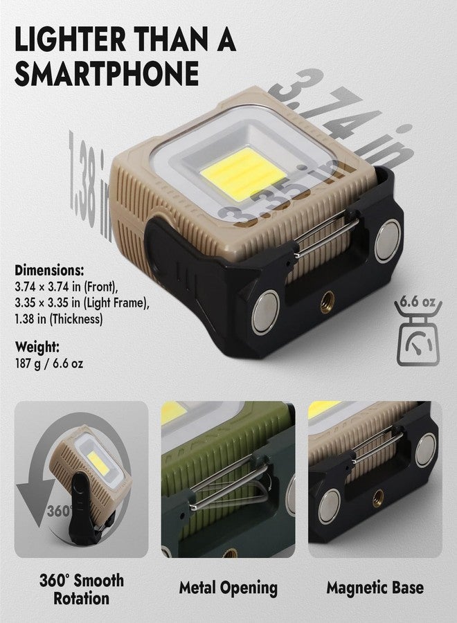 WARSUN Rechargeable Camping Lantern 1000 Lumens, Portable LED Work Light with Magnetic Base & 360° Hook, 4 Color Temperatures, Red Warning Mode for Camping Hiking Emergency - Image 2