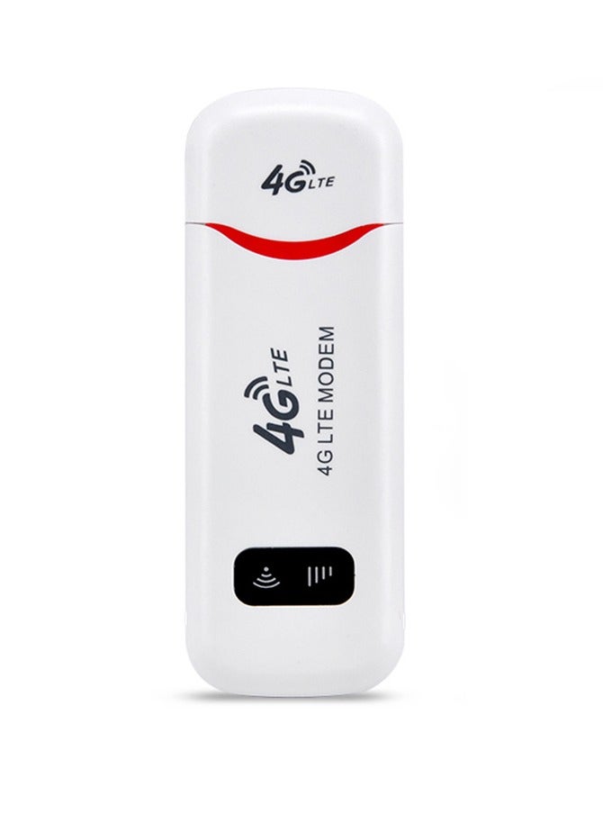 4G LTE USB Modem 4G Router Mobile WiFi Hotspot with SIM Card Slot 150Mbps DL 50Mbps UL Max 10 Devices Red - Image 1