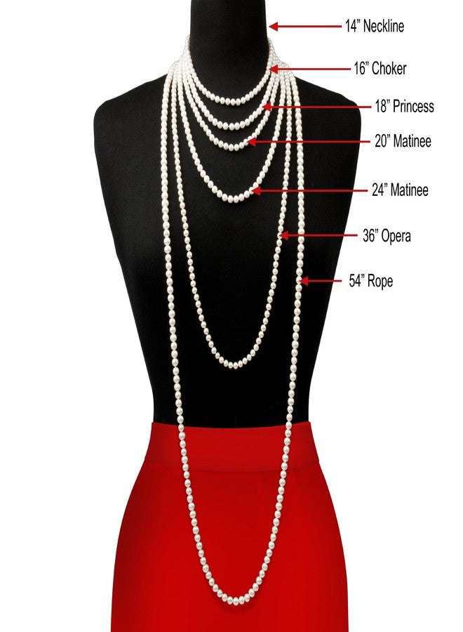 Belacqua Natural Round Cultured Freshwater Real Pearl Necklace in 10K Yellow Gold, 6.0-7.0mm AAA Quality Pearls, 18 Inches Length, Fishhook Clasp, Jewelry for Women, Gift Box Included - Image 4