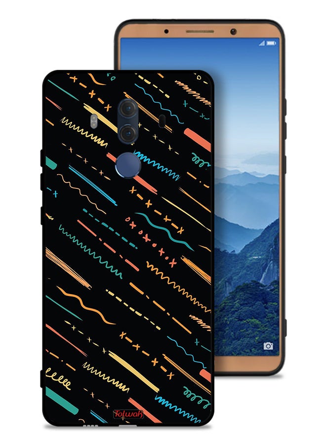 Tolwak Huawei Mate 10 Pro Protective Case Cover X Lines Abstract Pattern - Image 1