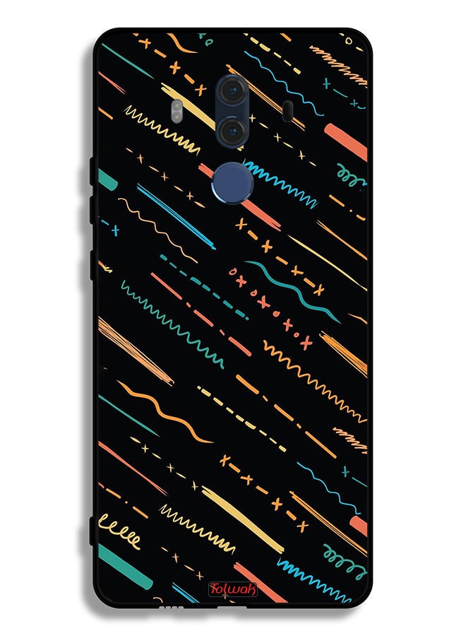 Tolwak Huawei Mate 10 Pro Protective Case Cover X Lines Abstract Pattern - Image 2