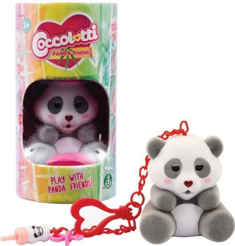 Coccolotti Interactive Sound and Light Cute Pandas Keychain & Bag Accessory - Black Panda