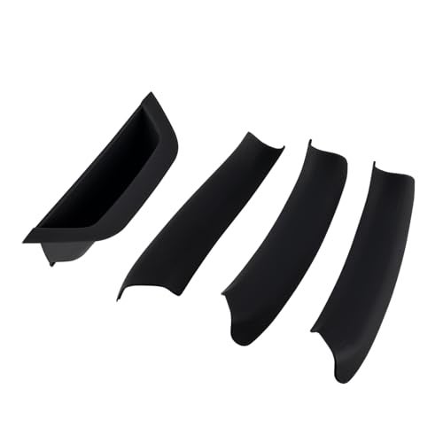 DIRBOERF Black 4PCS Left Door Armrest Pull Handle Covers Storage Compartment Compatible with BMW X3 F25 20102016 X4 F26 20142017 Driver Side Container Storage Box - Image 1