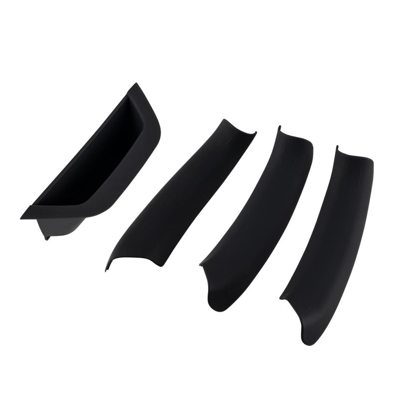 DIRBOERF Black 4PCS Left Door Armrest Pull Handle Covers Storage Compartment Compatible with BMW X3 F25 20102016 X4 F26 20142017 Driver Side Container Storage Box - Image 2