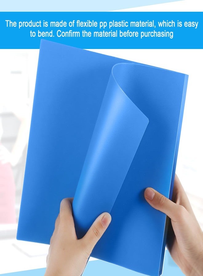 هينويسو مجلدات هينويسو 16 قطعة، 1/2 بوصة، 3 حلقات، بغلاف شفاف، تناسب ورق بحجم الرسائل 8.5 بوصة × 11 بوصة، تتسع لـ 140 ورقة، مجلدات كبيرة لتنظيم مستندات المدرسة والمكتب والفصول الدراسية، جيب واحد (أزرق) - Image 2