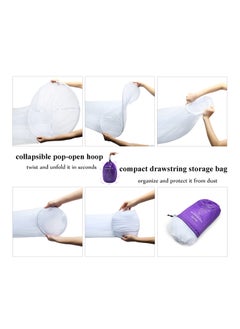 Generic Universal King Size Bed Mosquito Mesh Net With Storage Bag Polyester White 30x4x27centimeter  - Image 2