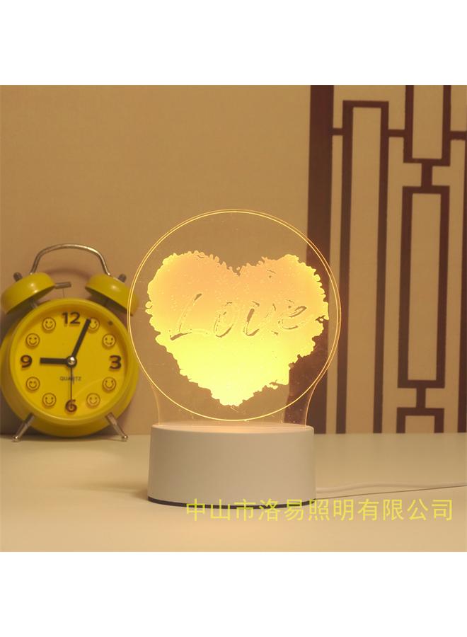 الأزرق جي دبليو إضاءة ليلية ثلاثية الأبعاد إبداعية ، جو أوكريليك ، هدية بجانب السرير ، ضوء الغلاف الجوي ، هدية ، مصباح مكتب DIY - Image 1