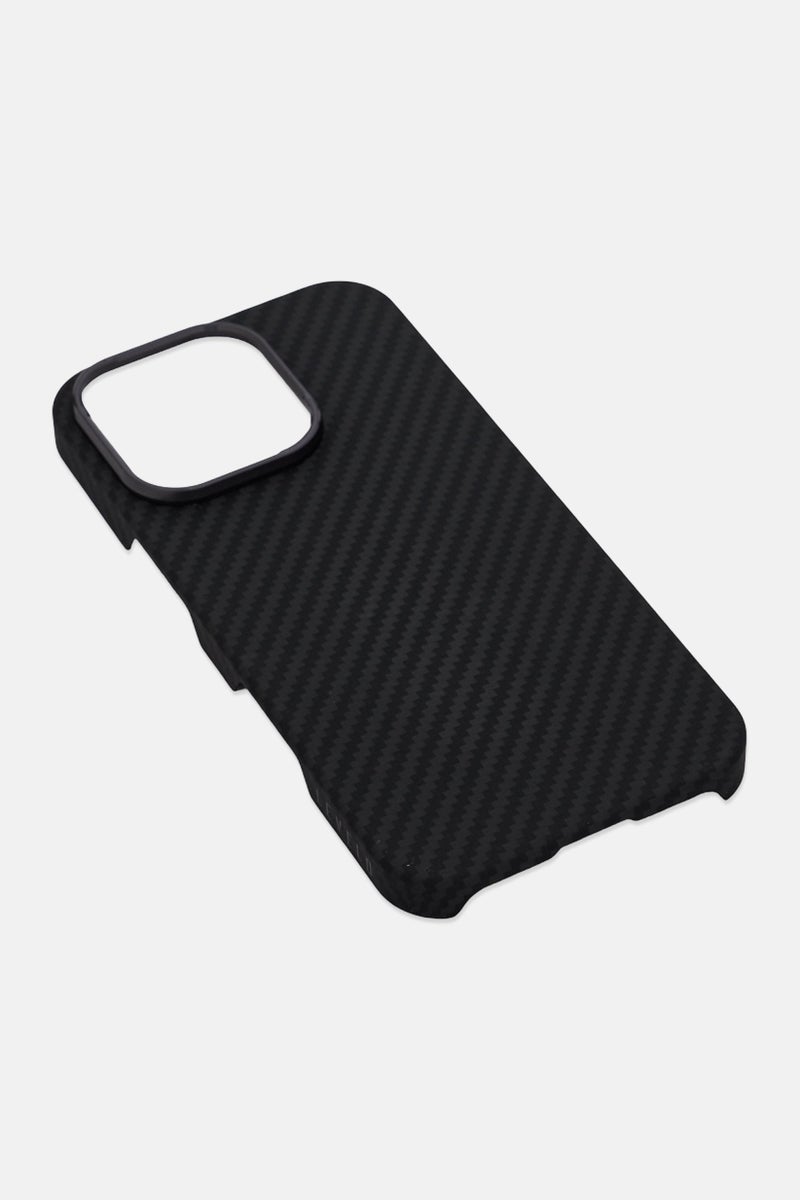 LEVELO حافظة حماية ألياف سيرجي أرميد لجهاز آيفون 16 برو، سوداء - Image 3