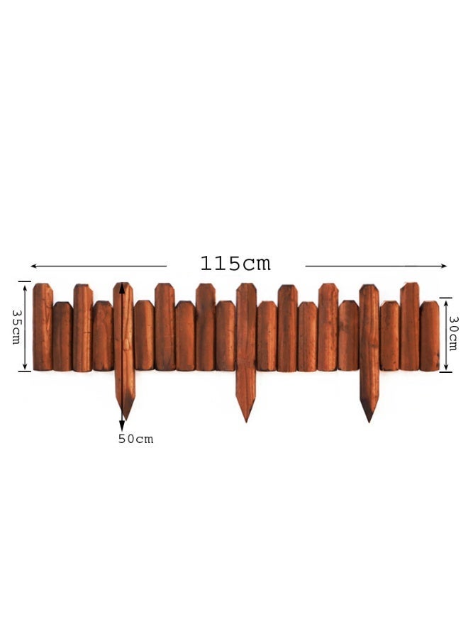 YINZUO Wooden Garden Border Fence Edging, Flexible Natural Wood Lawn Edging with Ground Stakes, Decorative Flower Bed Border for Yard, Patio - Image 4
