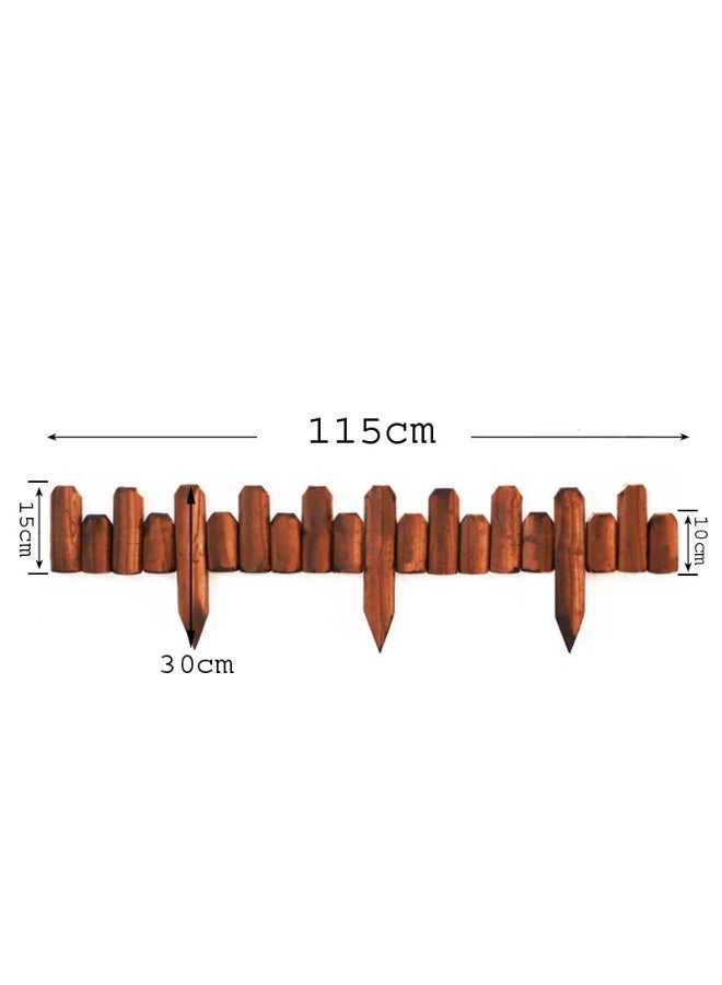 YINZUO Wooden Garden Border Fence Edging, Flexible Natural Wood Lawn Edging with Ground Stakes, Decorative Flower Bed Border for Yard, Patio - Image 2