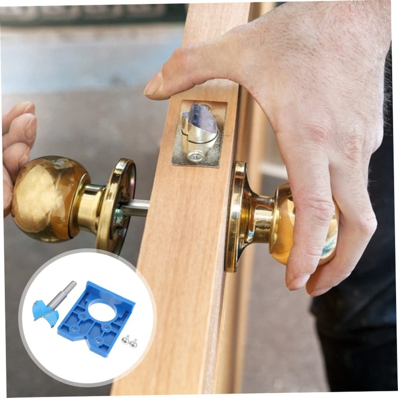 2 Pcs Hinge Positioning Tool Adjustable Cabinet Door Template Precision Borehole Guide - Image 5