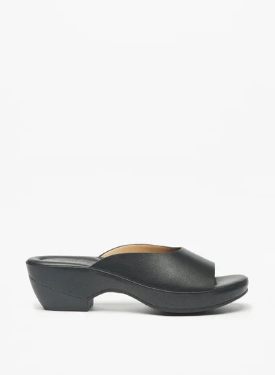 فلورا بيلا من شو إكسبرس Womens Solid Slip On Sandals With Block Heels By Shoexpress