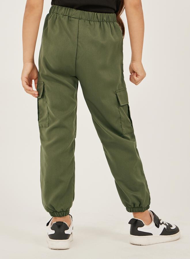 Styli Styli Solid Elasticated Waistband Cargo Pants  - Image 4
