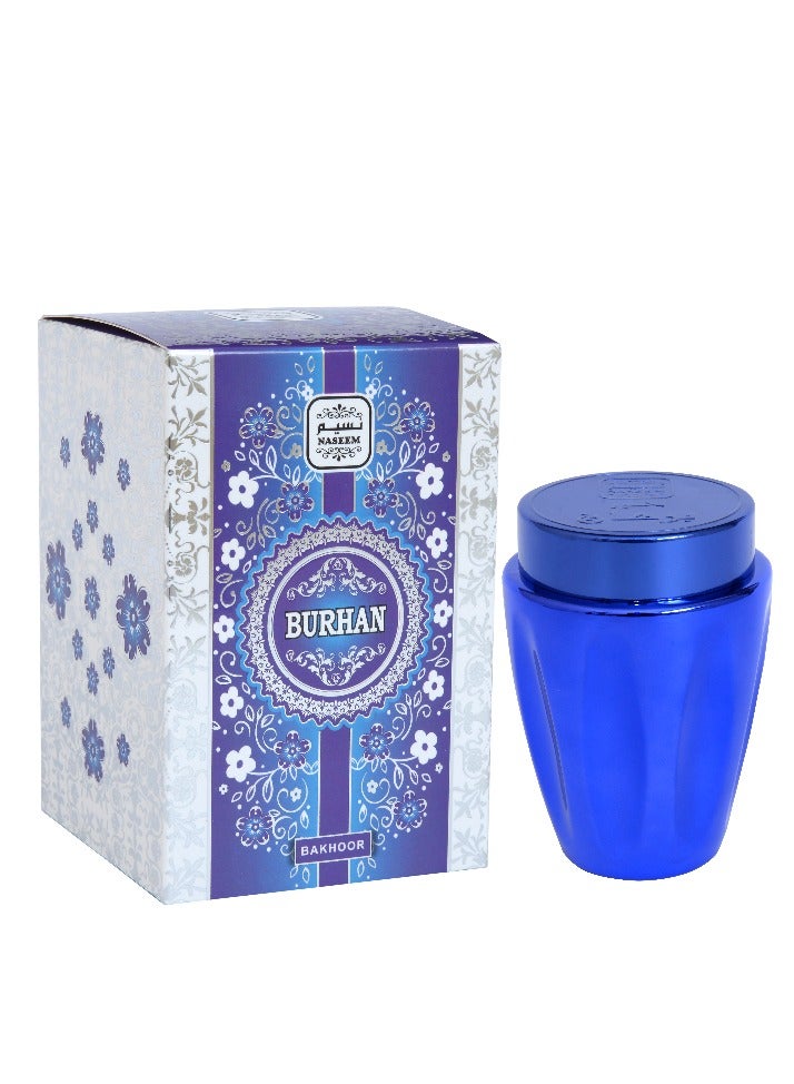 Naseem Bakhoor Burhan – 30g Premium Arabic Incense | Long-Lasting Oriental Bakhoor for Home, Prayer & Gifting | Traditional Oud-Inspired Fragrance for Electric & Charcoal Burners