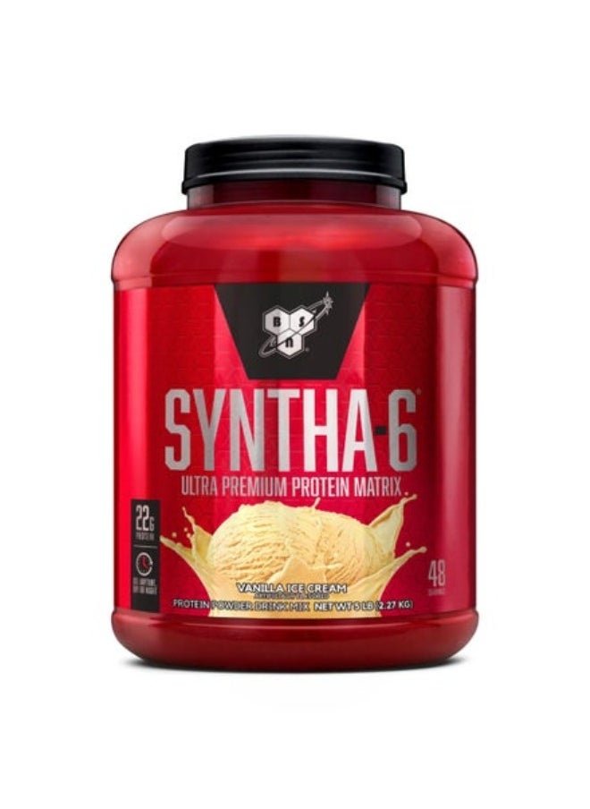 BSN Syntha-6 Ultra Premium Protein Matrix Vanilla Ice Cream Flavor 5 Lb  - Image 1
