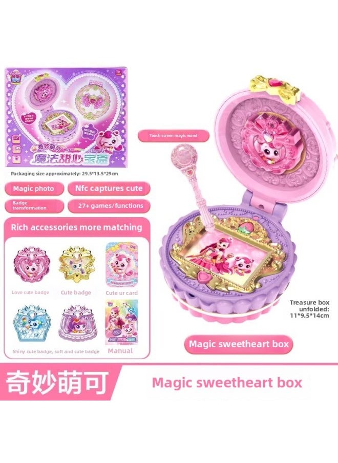 Generic - Wonderful And Movable Luxury Magic Sweetheart Treasure Box Key Toy Season 6 Love Princess Girl Blind Box Doll-Color:Magic Key [luxury Magic Key Treasure Box] Cute For Taking Photos, Interactive Voice, Smart Sensor, Qr Code Scanning And Recognition (4 Keys + Props Included) - Image 1