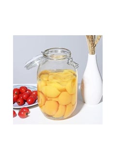 Generic Glass Jars with Airtight Lids and Leakproof Rubber Gasket, Wide Mouth Mason Jars with Hinged Lids for Kitchen Canisters, Glass Storage Containers  - Image 2