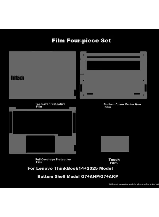 Jiasu Lenovo Thinkbook14+ Case Film , 14-inch Laptop Full Set Body Stickers, Frosted Transparent Outer Shell Protective Film - Image 1