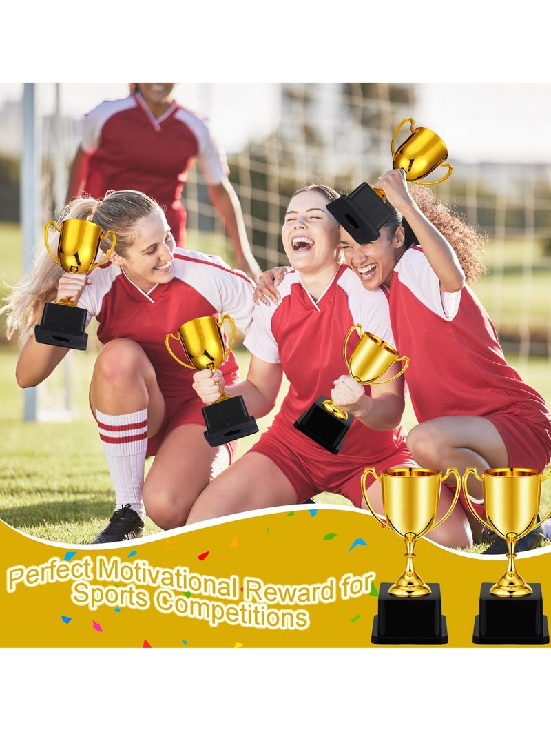 7 Inch Gold Trophies for Kids, 8 Pcs Trophy Award - Plastic Football Awards and Trophies Cup - Funny Trophy for Brings Joy and Recognition Party