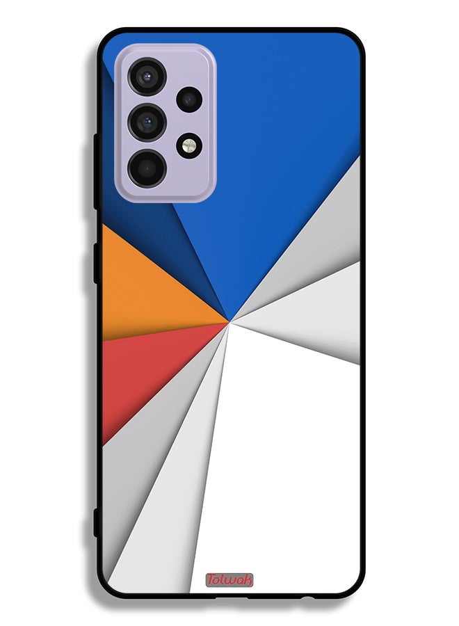 Tolwak Samsung Galaxy A52 5G Protective Case Cover Material Matches Abstract Art - Image 1