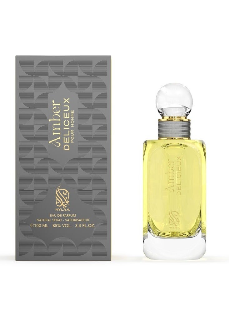 NYLAA Amber Deliceux Eau De Parfum For Men - 100 ML - Image 1