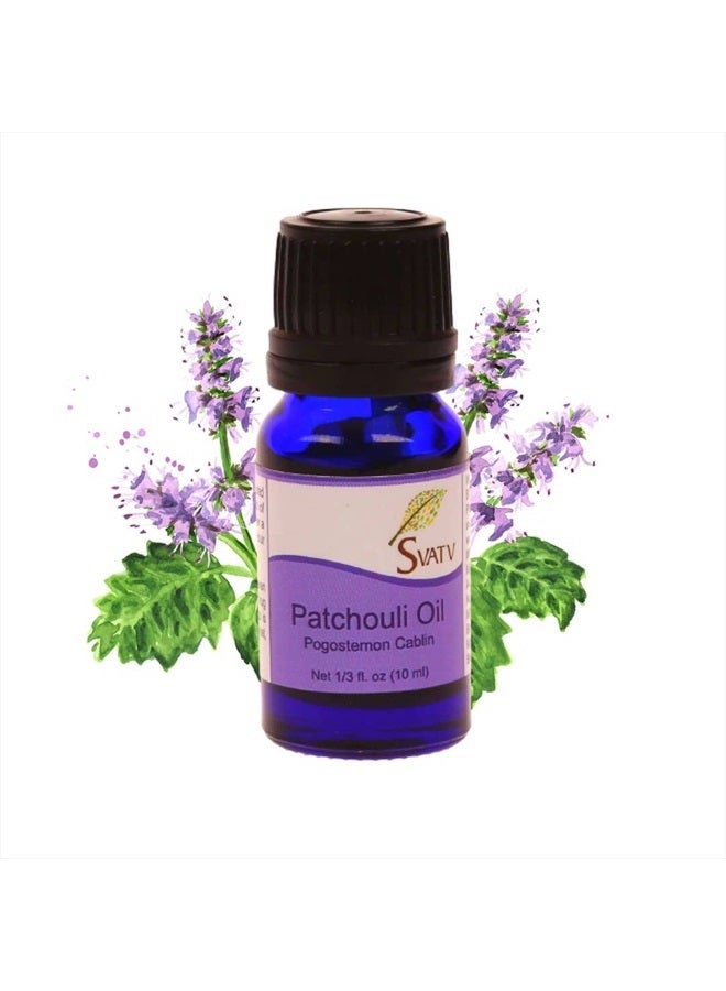 SVATV Patchouli Essential Oil Therapeutic Grade Aromatherapy Oils Fragrance Oil for Diffuser Yoga Massage & DIY Personal Care 10 ml - Image 1