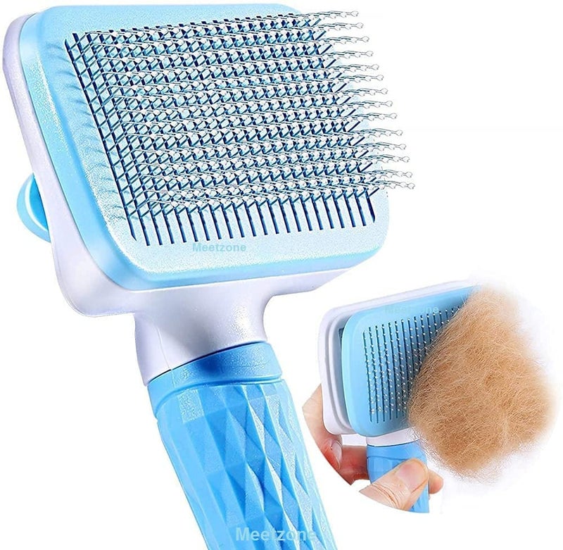 Meetzone Slicker Dog Comb Brush Pet Grooming Brush Daily Use to Clean Loose Fur & Dirt Great for Dogs and Cats with Medium Long Hair Dog Hair Deshedding Brush (1ps/Multicolour) - Image 1
