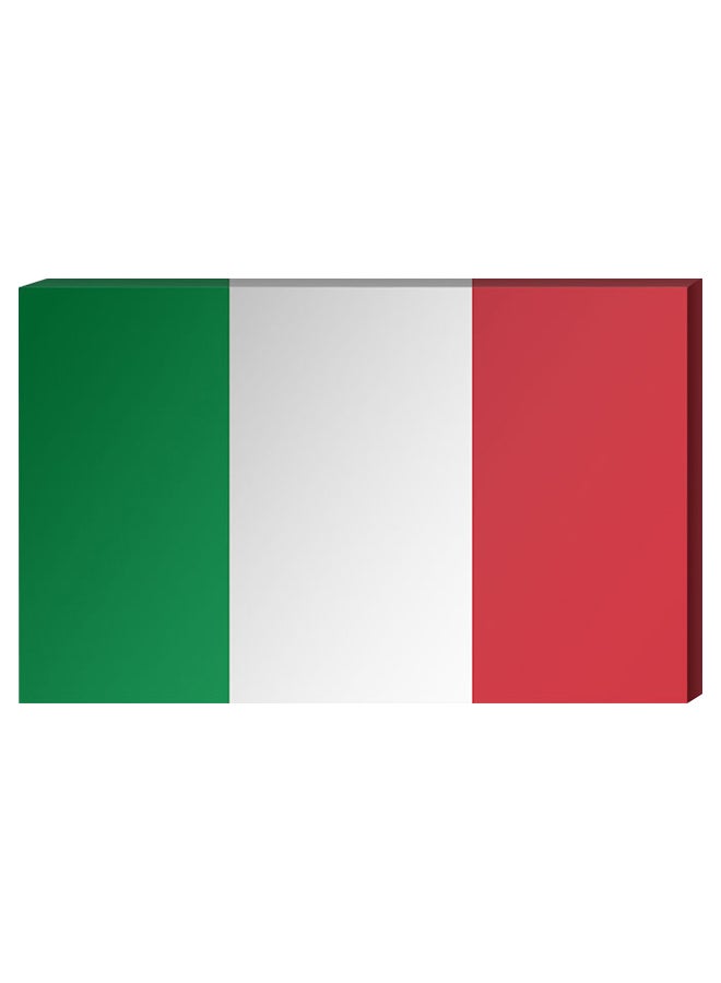 RYN Italian Flag Wall Decor Painting With Inner Frame Green/White/Red 40 x 60centimeter - Image 2