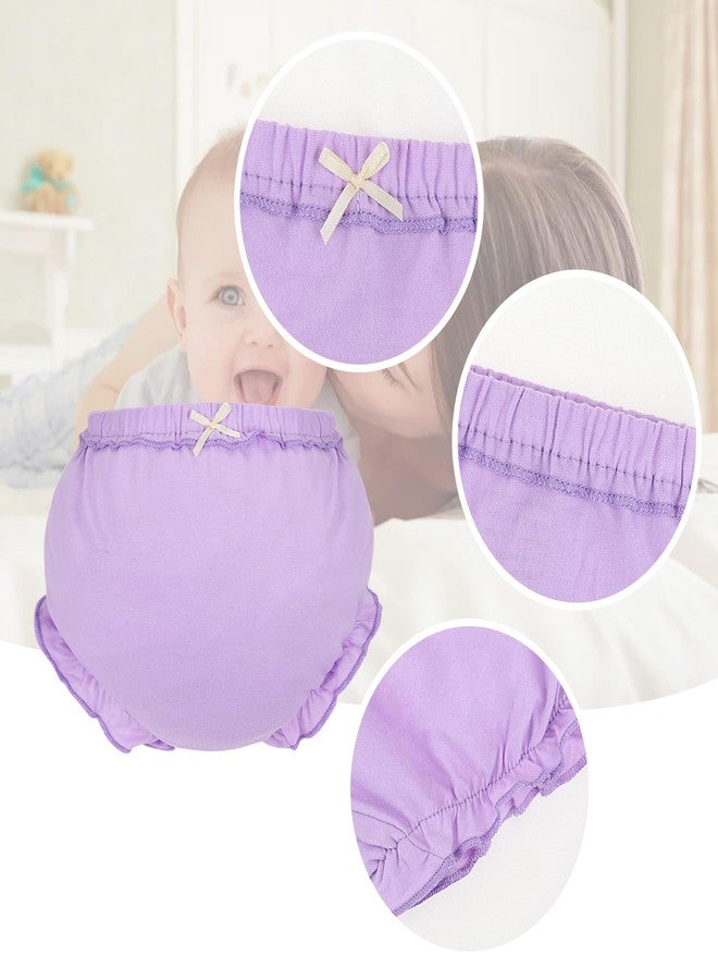 Billion Xin 5 Pcs Baby Bloomers Diaper Cover for Toddler Girls Soft Cotton Shorts Toddler Undies - Image 3