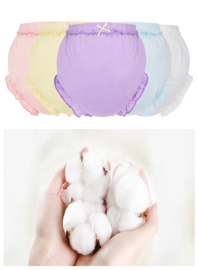 Billion Xin 5 Pcs Baby Bloomers Diaper Cover for Toddler Girls Soft Cotton Shorts Toddler Undies - Image 5