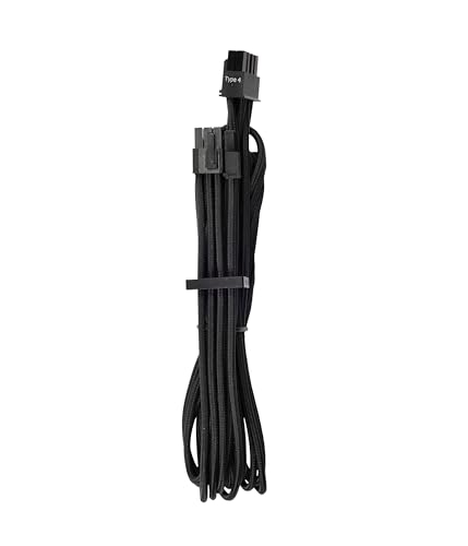 Thsion Individually 8-pin (6+2 Split) PCIe Cables (Single Connector) Type 4 Gen 4 Compatibility for Corsair PSUs – Black - Image 1