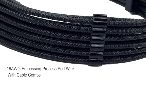 Thsion Individually 8-pin (6+2 Split) PCIe Cables (Single Connector) Type 4 Gen 4 Compatibility for Corsair PSUs – Black - Image 5