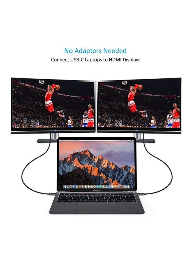 تشوتيك كابل من USB C إلى HDMI بطول 5.9 أقدام، (متوافق مع ثندربولت 3) بتردد 30 هرتز ودقّة عالية 4K - Image 2