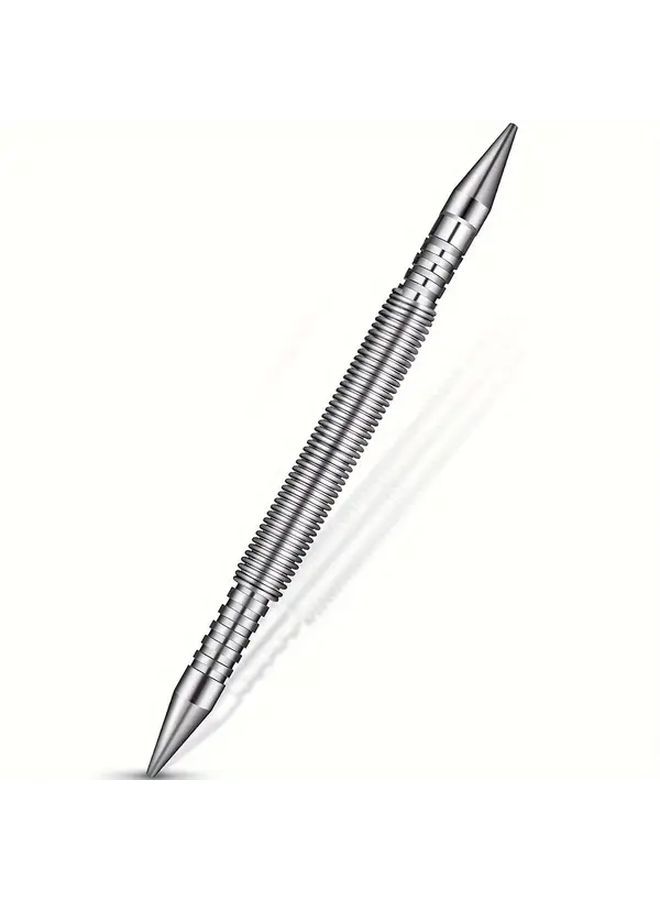 Spring Loaded Dual Head Nail Setter Punch Hammerless High Carbon Steel Tool - Image 5