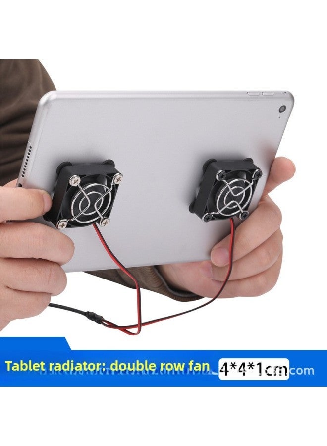 Mobile Phone Radiator Live Broadcast Dedicated Cooling Artifact Wired Air-cooled Mute Wire Control Fan Universal For AppleAndroid-Color:4cm (ordinary) Double Head 1.8 Meters - Image 1