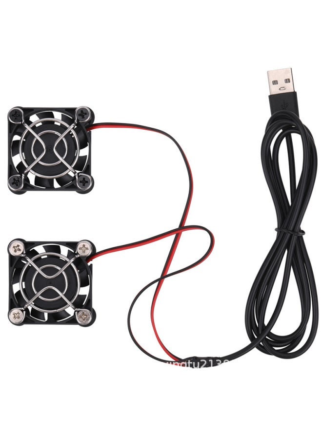 Mobile Phone Radiator Live Broadcast Dedicated Cooling Artifact Wired Air-cooled Mute Wire Control Fan Universal For AppleAndroid-Color:4cm (ordinary) Double Head 1.8 Meters - Image 5