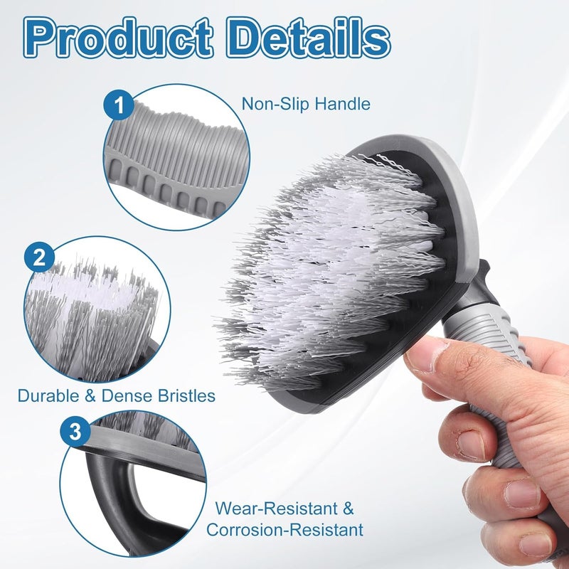 KASTWAVE Wheel & Tire Brush Cleaner with T-Handle for Car Detailing - Image 3