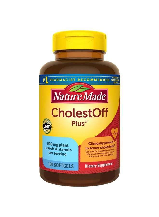 Nature Made CholestOff Plus, Dietary Supplement for Heart Health Support, 100 Softgels, 25 Day Supply - Image 1