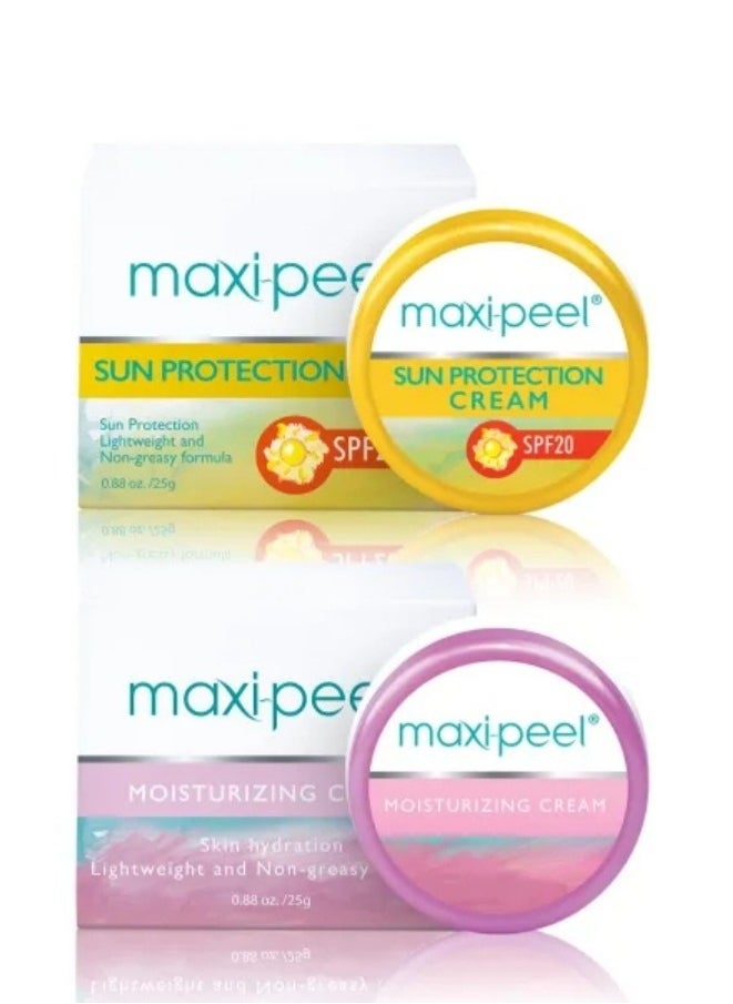 MAXI PEEL - Maxi-Peel Day & Night Creams (Maxi-Peel Sun Protection Cream 25g + Maxi-Peel Moisturizing Cream ) - Image 1