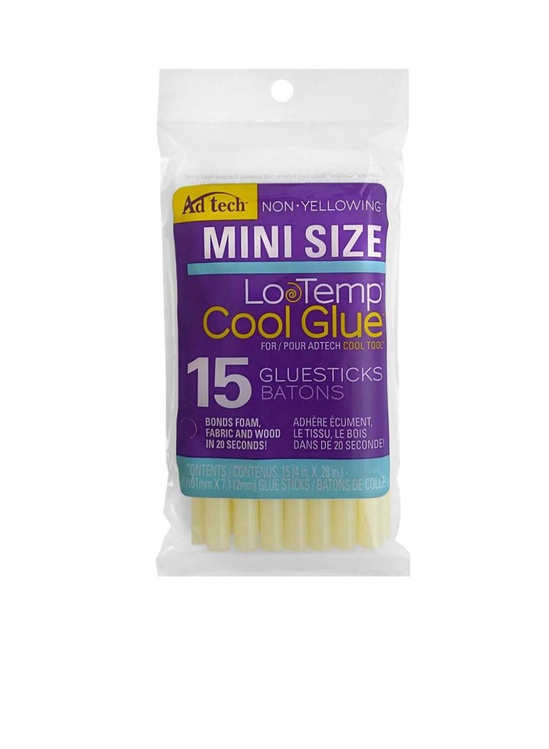 ادتيك أعواد صمغ صغيرة فائقة الحرارة منخفضة الحرارة .28in x 4in 15pc - Image 1