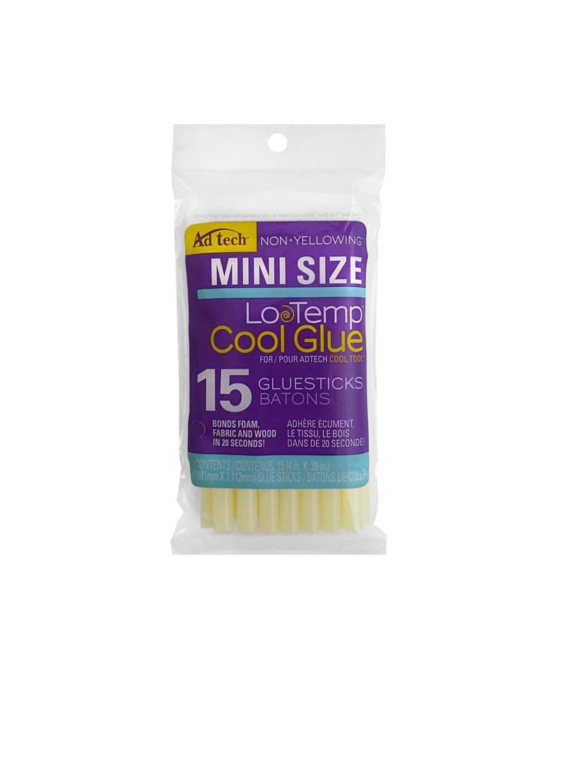 ادتيك أعواد صمغ صغيرة فائقة الحرارة منخفضة الحرارة .28in x 4in 15pc - Image 3