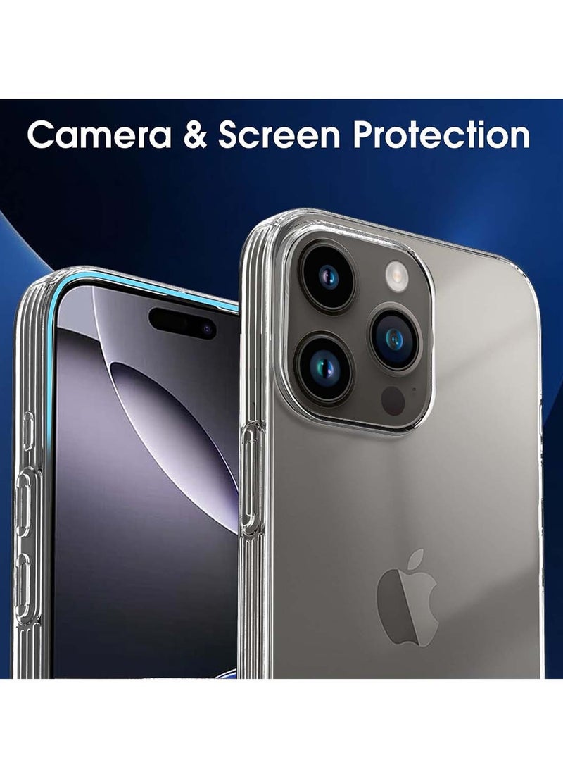 Apple iPhone 16 Pro 2024 AIRBAG CASE Series Premium Transparent Airbag Shockproof Anti-Yellowing Clear Case Cover - Clear