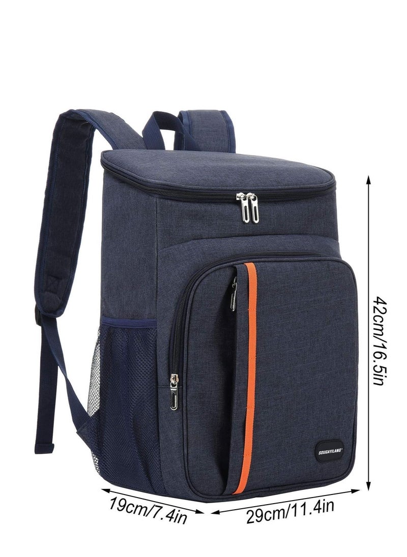 MahMir MahMir® Cooler Backpack 25 Cans Large Capacity Insulated Backpack Cooler Lightweight Leak Proof Soft Cooler Bag for Men Women to Picnics, Camping, Hiking, Beach, Park, Trips (Navy Blue)  - Image 2