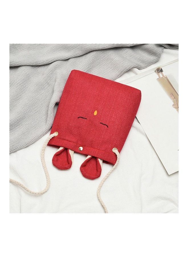 NIBEMINENT Rabbit Style Crossbody Bag Red  - Image 4